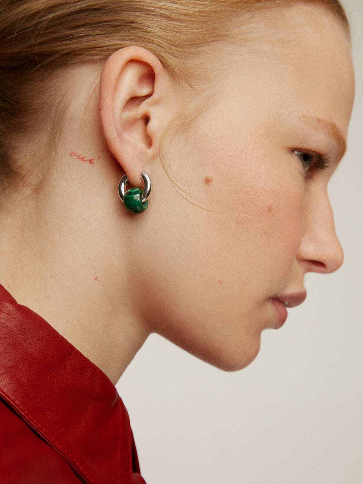 Small green earrings hot sale