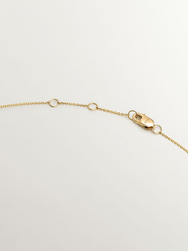 18K yellow gold pendant with three diamonds image number 6