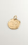 Gold-plated silver R initial medallion charm  , J04641-02-R