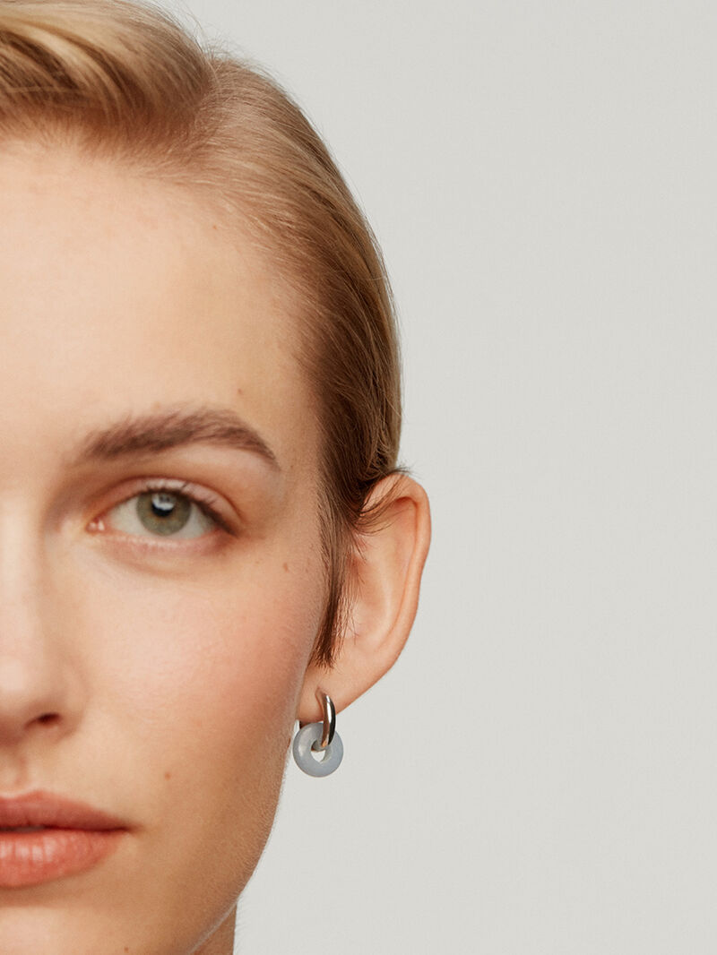 925 silver earrings with Angelita Azul image number 1