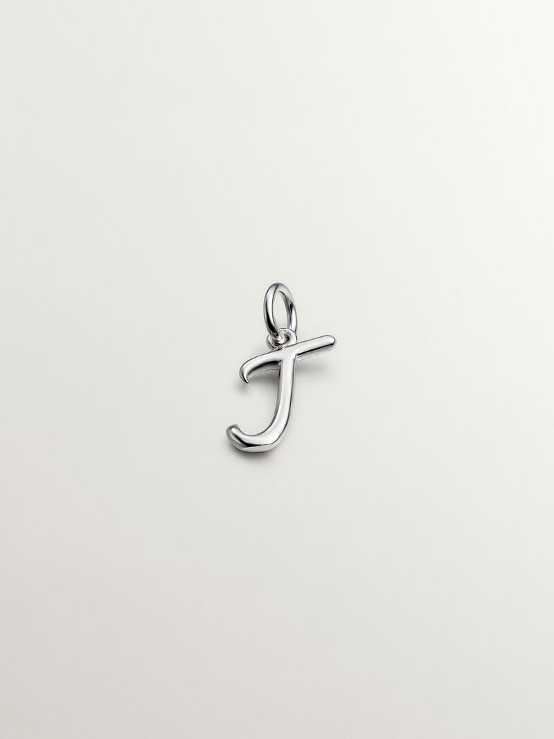 925 Silver Charm with initial J image number 0