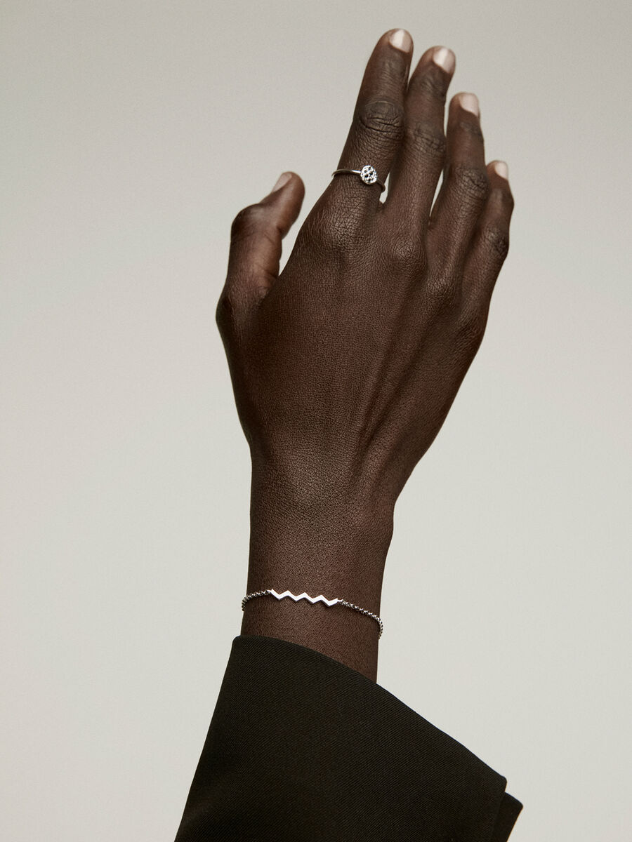 Pulsera zigzag de plata, J03039-01, hi-res