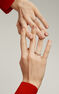 Anillo orla diamantes 0,15 ct oro blanco , J03938-01-15