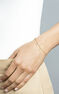 Gold plated silver drop motifs bracelet , J04595-02