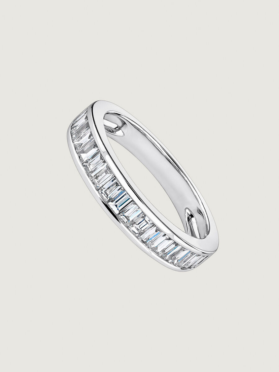 Anillo baguette diamantes 0,7 ct oro blanco , J00195-01, hi-res