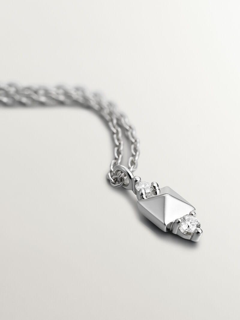 18k white gold pendant with tachuela and diamond image number 7