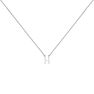 Collier iniciale H or blanc , J04382-01-H