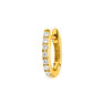 Gold diamonds mini hoop earring 0.08 ct , J00597-02-NEW-H