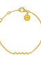 Bracelet zigzag argent plaqué or , J03039-02