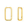 Gold-plated silver rectangular earrings , J04644-02