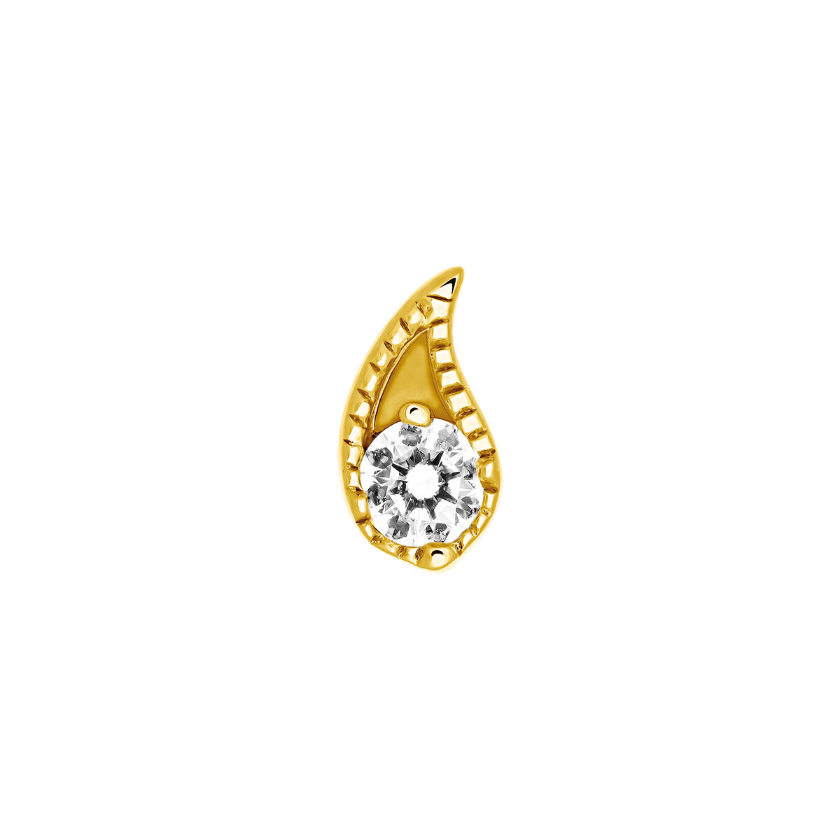 Gold diamond earring 0.07 ct , J03385-02-H, hi-res
