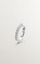 Pendiente individual aro pequeño de oro blanco de 18kt con diamantes de 0,08cts, J00597-01-NEW-H