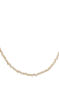 Gold plated ball chain zircon necklace , J04618-02-ZI