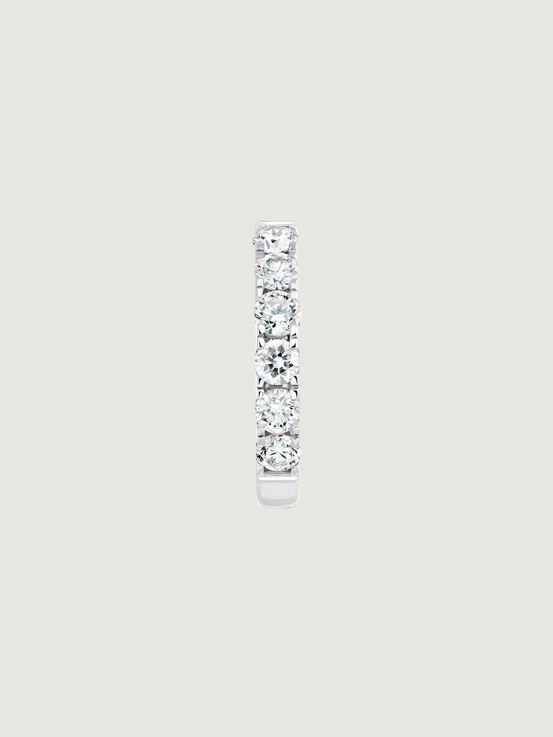 Individual 18K white gold earring with 0.16cts diamonds. image number 2