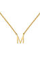 Collier initiale M or , J04382-02-M
