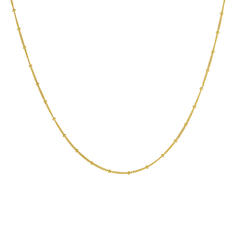 Gold-plated silver ball chain  , J04614-02, hi-res