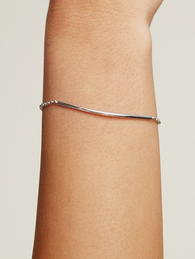 925 Silver bracelet with tube shape image number 1