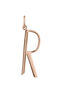 Large rose gold-plated silver R initial charm  , J04642-03-R
