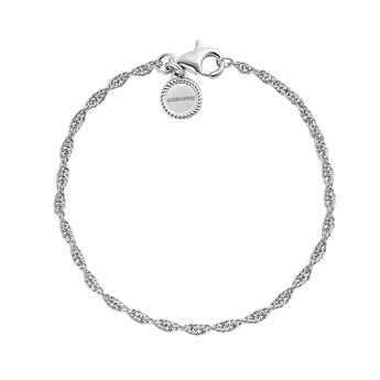 Silver rope link bracelet, J05417-01,hi-res