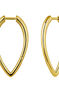 Large gold-plated silver teardrop hoop earrings  , J04646-02
