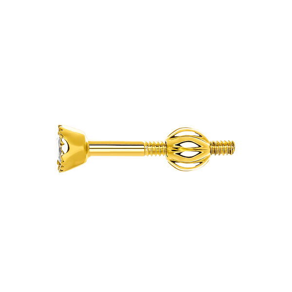 Gold mini diamond earring piercing 0.068 ct , J03550-02-H, mainproduct