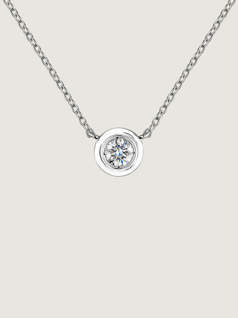 18K white gold pendant with diamond image number 0
