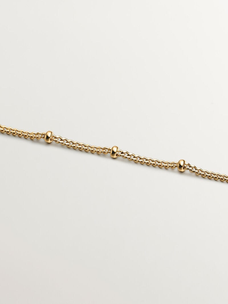 925 Silver necklace bathed in 18K yellow gold with crosses image number 2