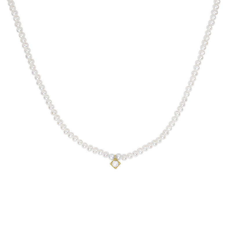 Cadena perlas colgante oro 9 kt , J04892-02-WP, hi-res