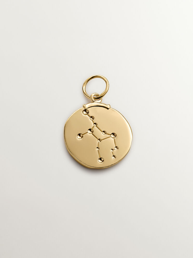 925 Silver Virgo Charm bathed in 18K Yellow Gold image number 2