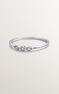 Trilogy ring in 9k white gold with a diamond in the centre and diamonds , J03919-01