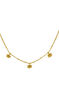 Gold plated lotus flower pendant motifs necklace , J04590-02