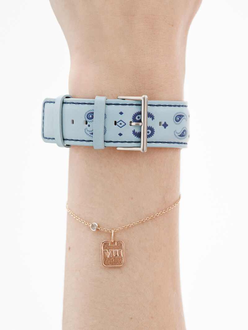 925 silver charm bathed in 18k rose gold with number 8 image number 5