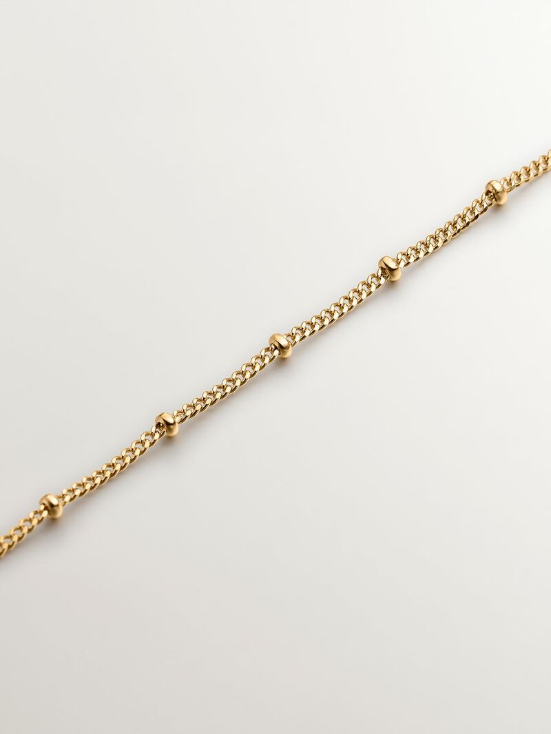925 Silver necklace coated in 18K yellow gold with stars and moons. image number 2