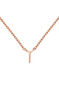Rose gold Initial I necklace , J04382-03-I