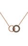 Collier double cercle spinelle argent plaqué or rose , J03667-03-BSN