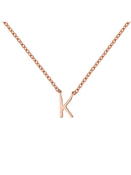 Rose gold Initial K necklace , J04382-03-K, mainproduct