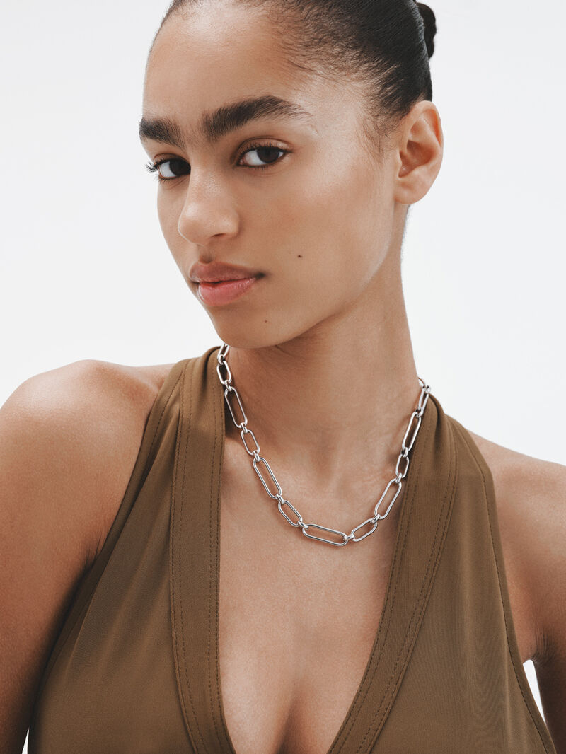 925 silver chain with rectangular links image number 3