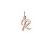 Rose gold-plated silver R initial charm  , J03932-03-R