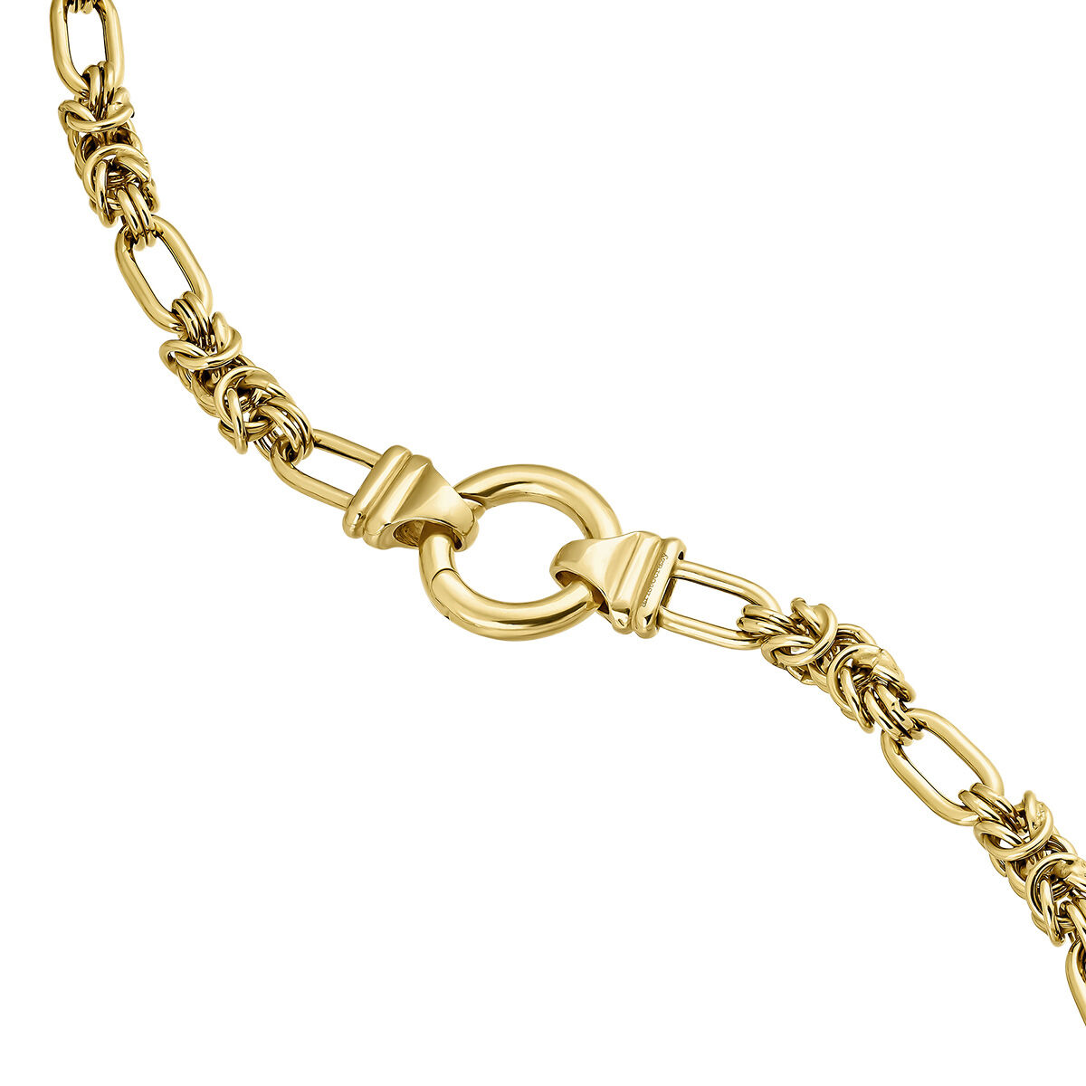 Mixed link chain in 18k yellow gold-plated silver, J05338-02-45, hi-res