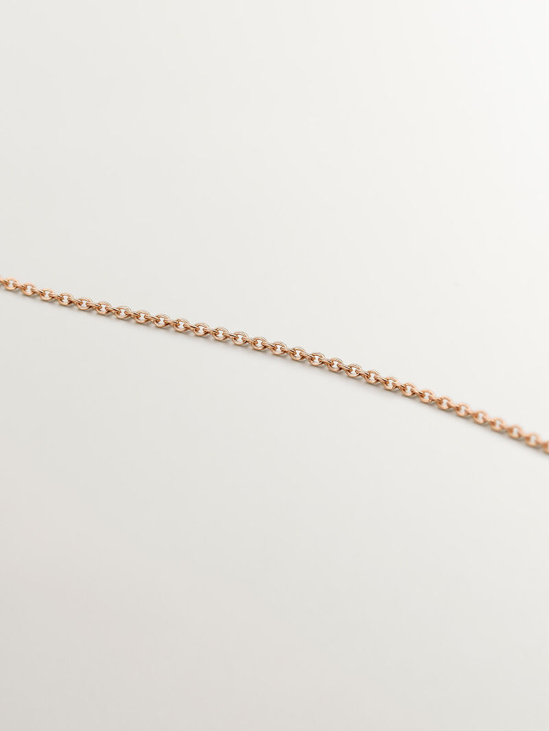 18K rose gold pendant with lab-grown blue opal and emeralds. image number 2
