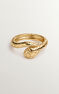 Anillo serpiente de plata bañada en oro amarillo de 18 kt , J01982-02