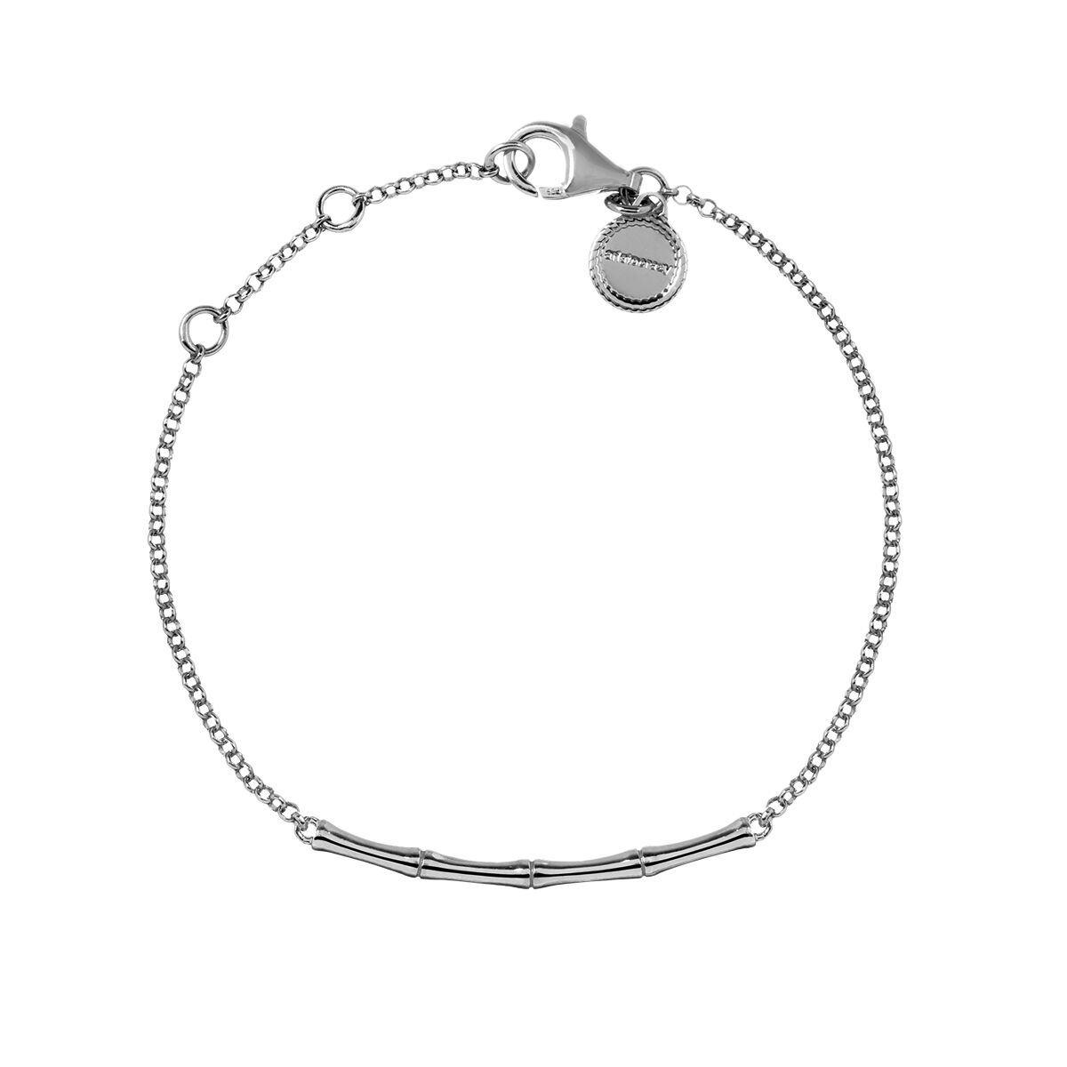 Silver bamboo bracelet , J03043-01, hi-res