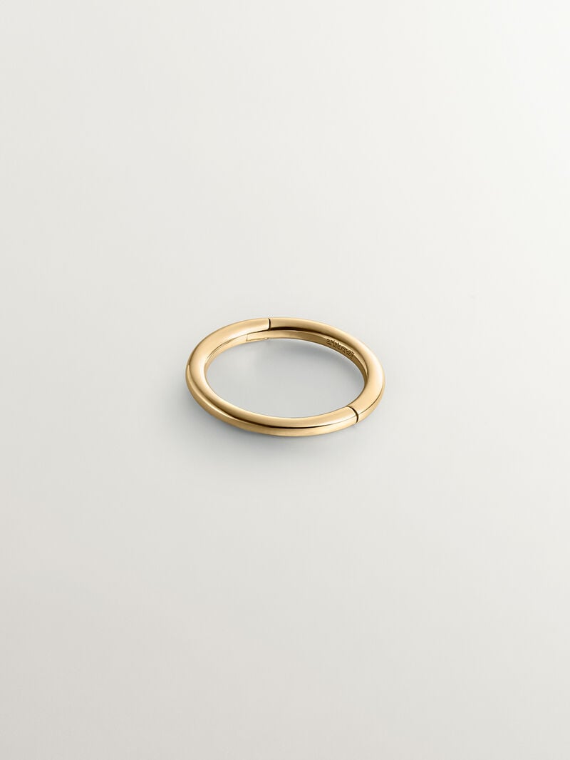 9K Yellow Gold Individual Hoop Earring image number 2