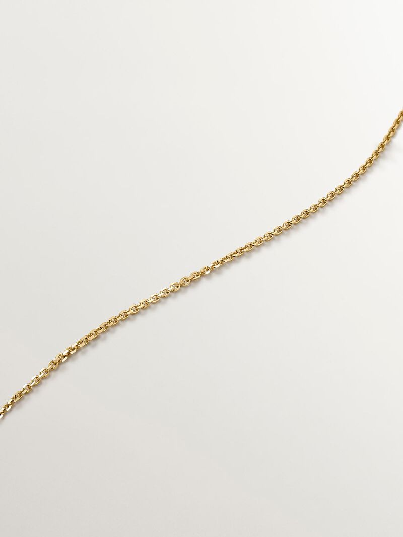 925 Silver pendant bathed in 18K yellow gold with medal and white topaz. image number 4