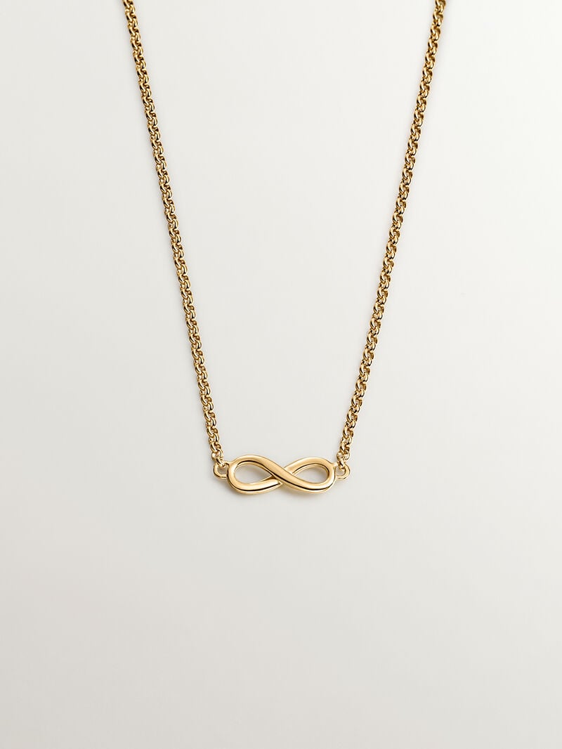 925 Silver pendant dipped in 18K yellow gold with infinity image number 0