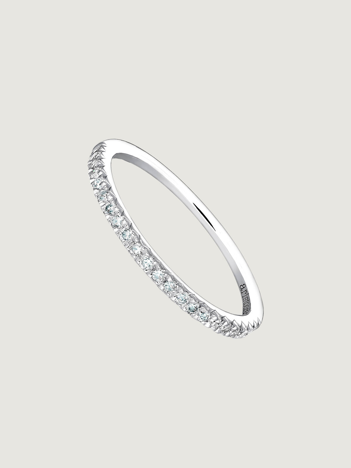 Anillo de oro blanco de 18K con diamantes Aristocrazy