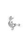 Single fish earring in 18k white gold with diamonds, J05096-01-H-18