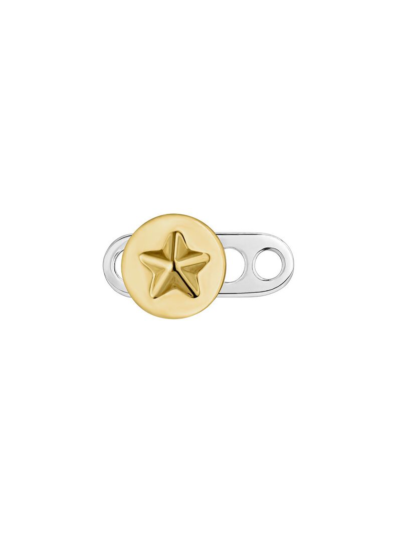 18K Yellow Gold and Titanium Microdermal with Star image number 2