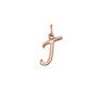 Rose gold-plated silver J initial charm  , J03932-03-J