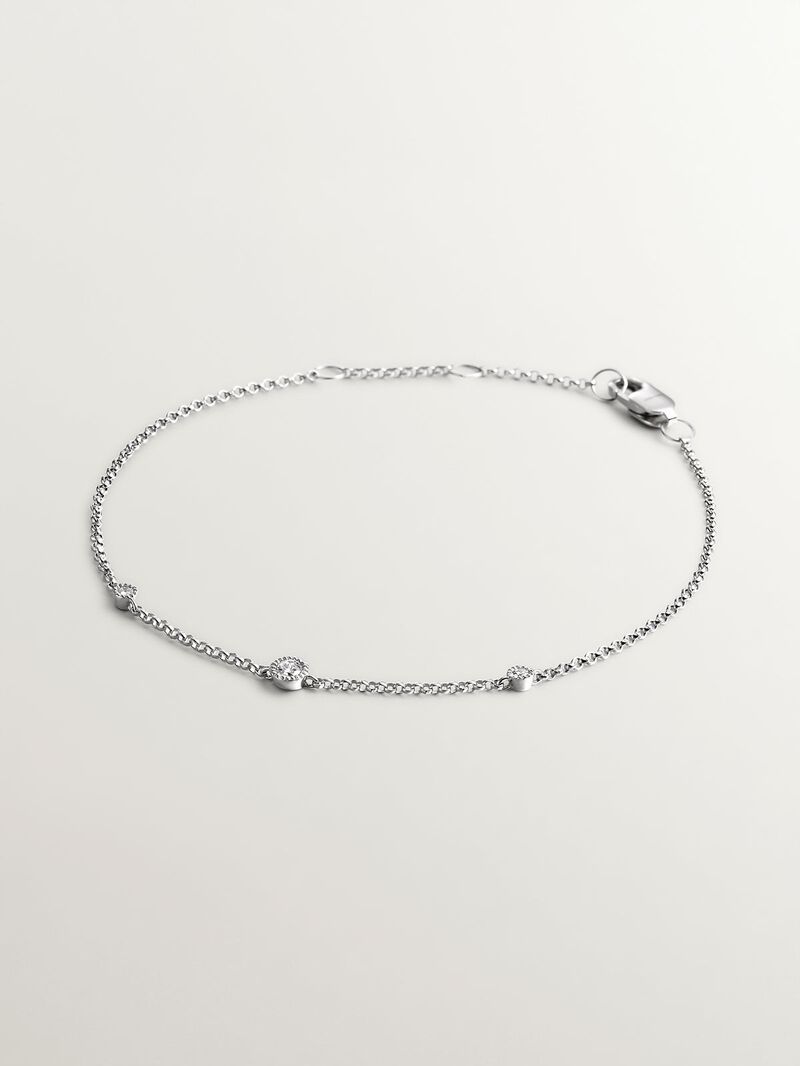 18K white gold bracelet with 0.097 cts diamonds ISI2 image number 0